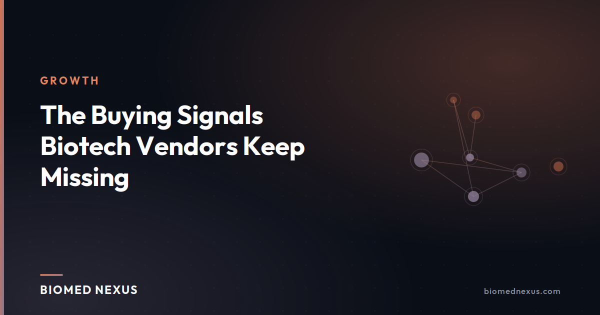 The Buying Signals Biotech Vendors Keep Missing