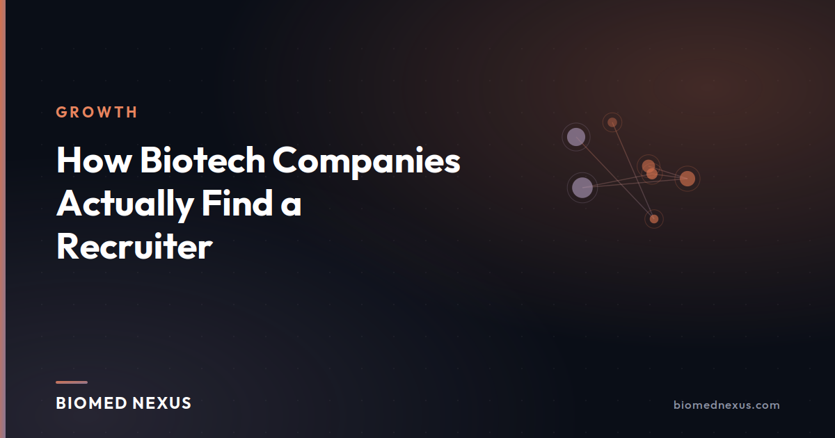 How Biotech Companies Actually Find a Recruiter