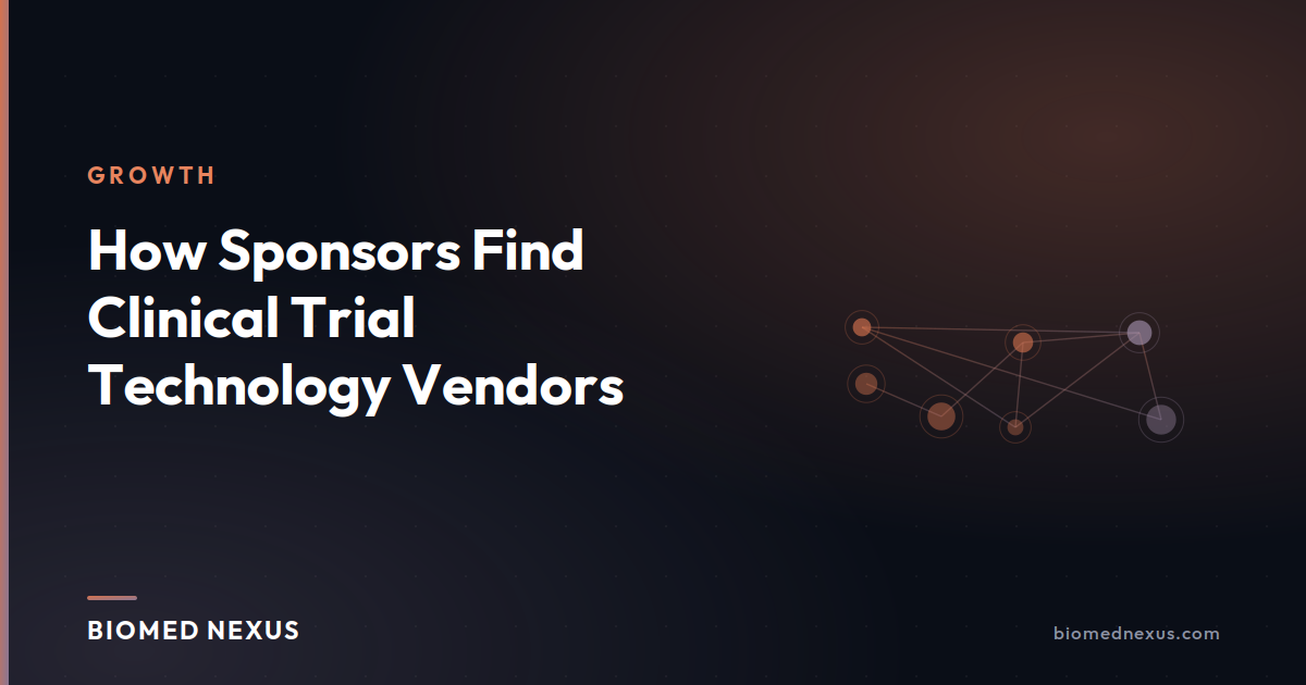 How Sponsors Find Clinical Trial Technology Vendors