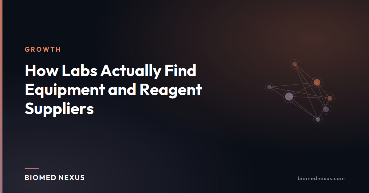 How Labs Actually Find Equipment and Reagent Suppliers