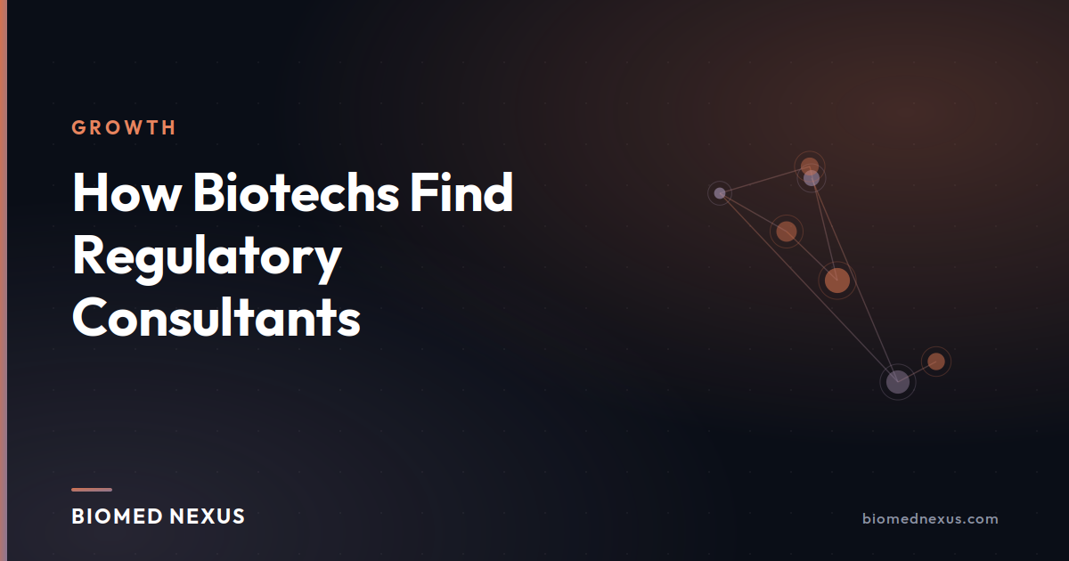 How Biotechs Find Regulatory Consultants