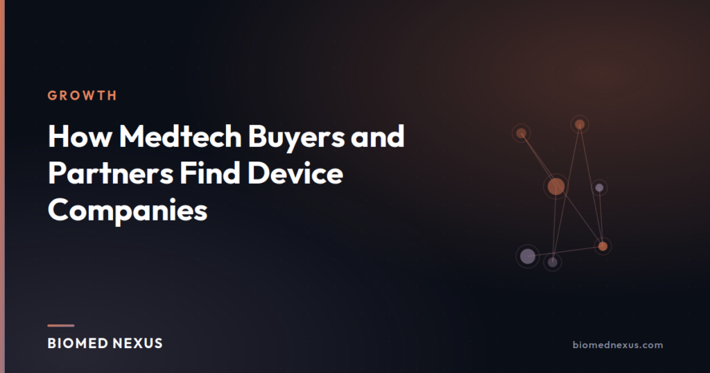 How Medtech Buyers and Partners Find Device Companies