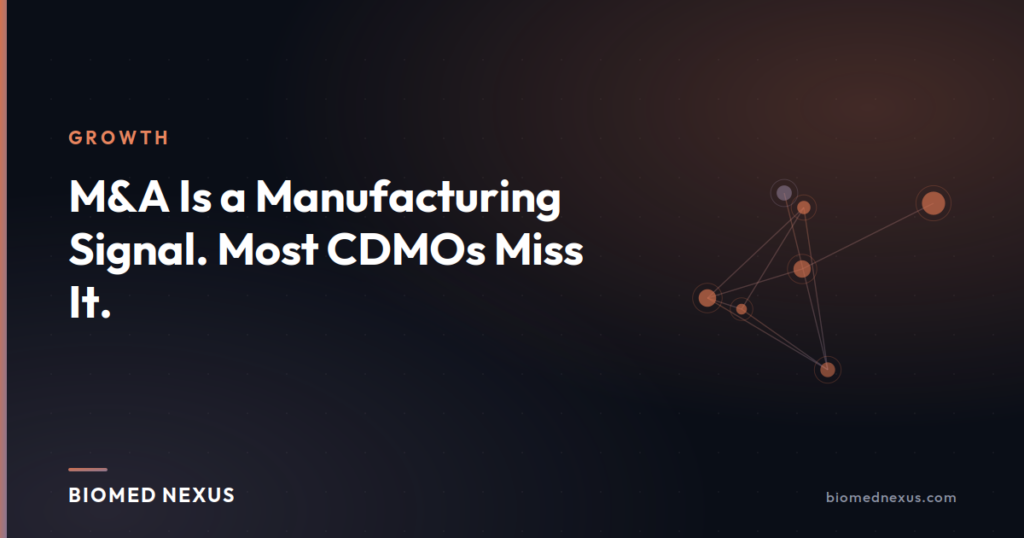 About 6 M&A Is a Manufacturing Signal. Most CDMOs Miss It.