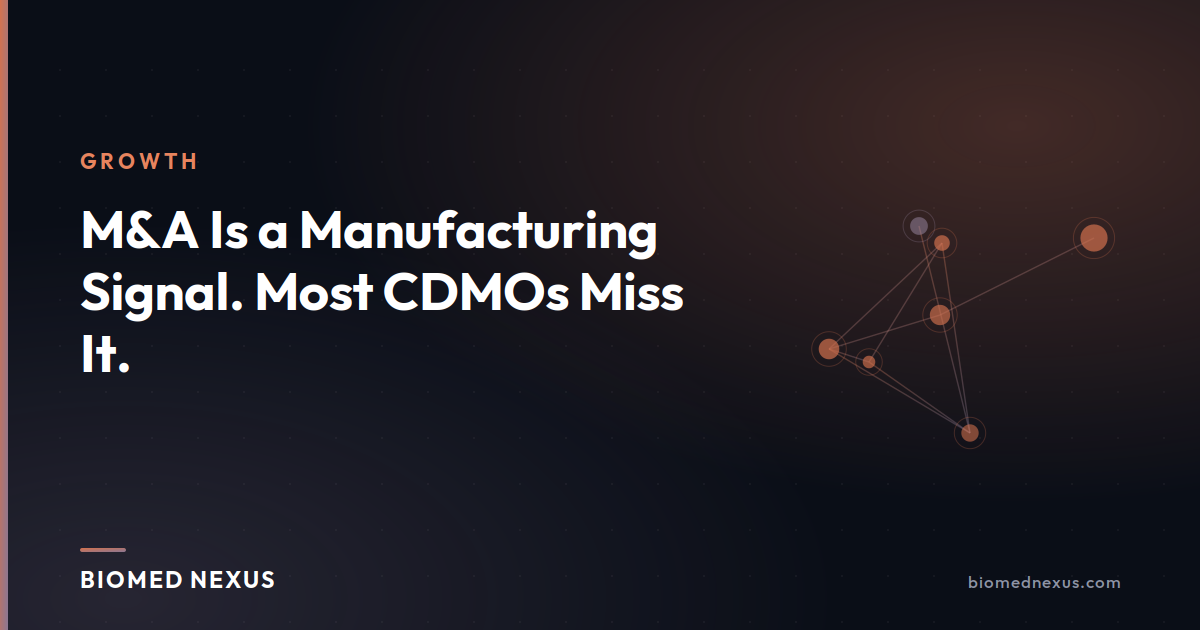 M&A Is a Manufacturing Signal. Most CDMOs Miss It.