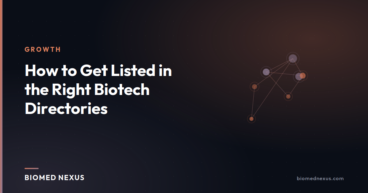 How to Get Listed in the Right Biotech Directories