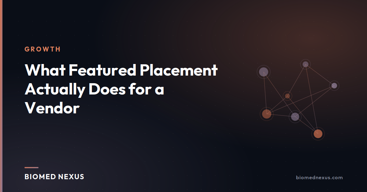 What Featured Placement Actually Does for a Vendor
