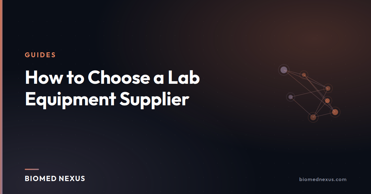 How to Choose a Lab Equipment Supplier